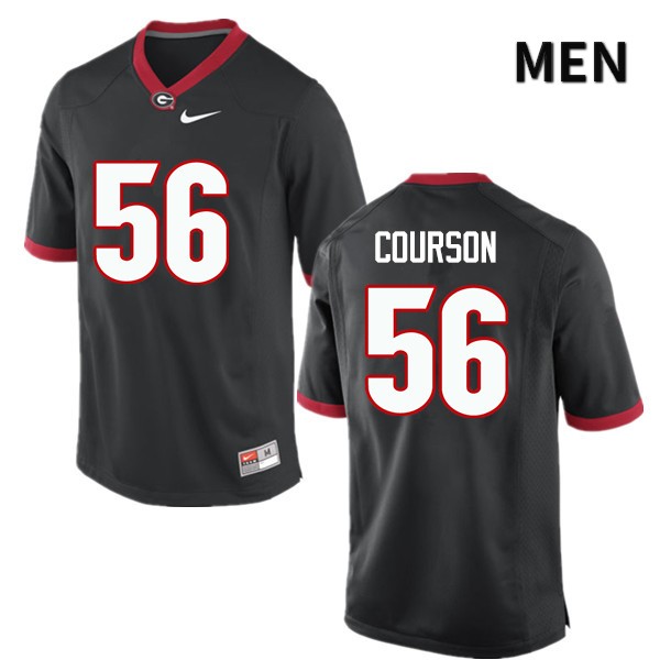 Georgia Bulldogs Men's John Courson #56 Black Stitched College UGA Football Jersey 23UQ015SY